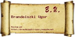 Brandeiszki Ugor névjegykártya