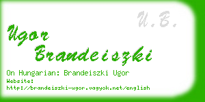 ugor brandeiszki business card